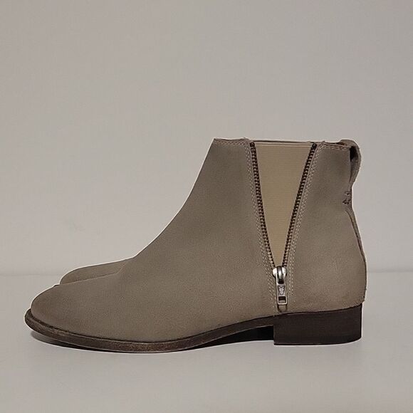 Frye Carly Zip Suede Ankle Boots - Picture 1 of 11